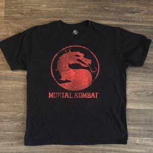 Mortal Kombat Black Tee with Red Graphic